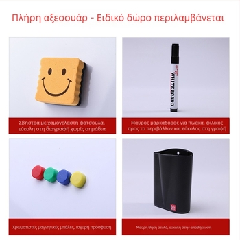 Funi επιτραπέζιος διπλής όψης λευκός πίνακας γραφής με μαύρο πλαίσιο από κράμα αλουμινίου, αναδιπλούμενη βάση