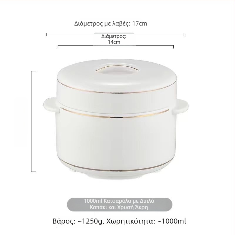 Κεραμική κατσαρόλα ατμού με διπλό καπάκι και εσωτερικό δοχείο, κατάλληλη για ατμό αυγών και Bird's Nest.