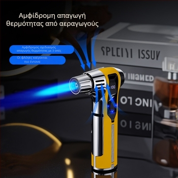 Φορητό φλόγιστρο συγκόλλησης υψηλής θερμοκρασίας με ανθεκτικό στον άνεμο αναπληρώσιμο καύσιμο, κατάλληλο για πούρα, μπάρμπεκιου και συγκόλληση — ανθεκτικό εργαλείο ανάφλεξης