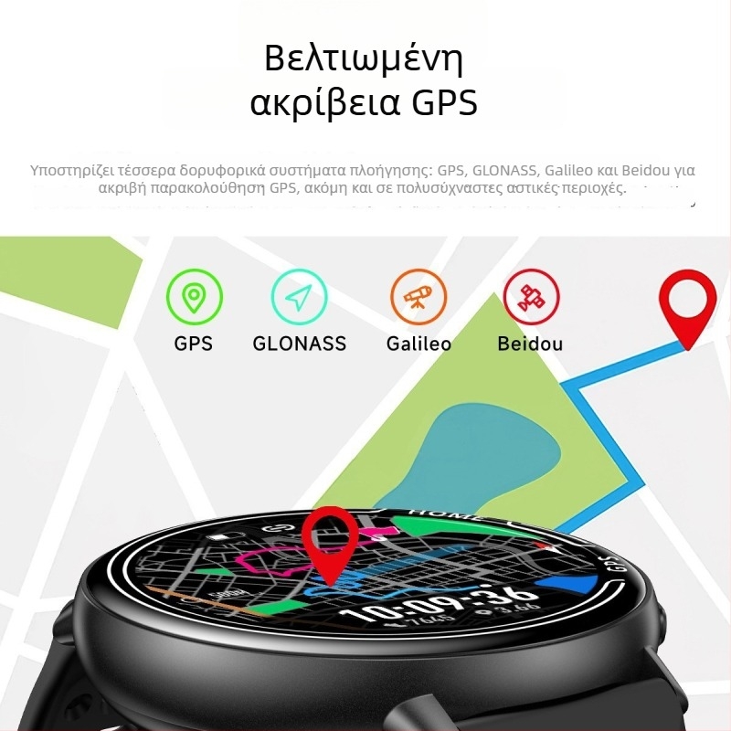 KC100 Smartwatch, Πολυλειτουργικό με Μέτρηση Καρδιακού Ρυθμού και Οξυγόνου Αίματος, Αδιάβροχο, Κλήσεις Bluetooth, Παρακολούθηση Ύπνου, Unisex