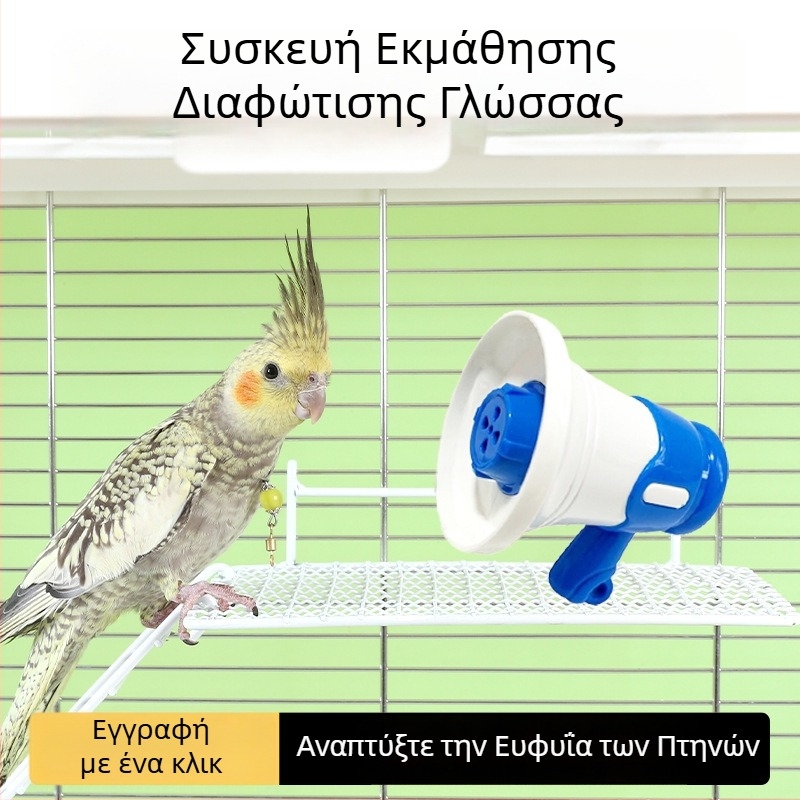 Επαναληπτής ομιλίας παπαγάλου με καταγραφικό φωνής — Διαδραστικό εκπαιδευτικό παιχνίδι