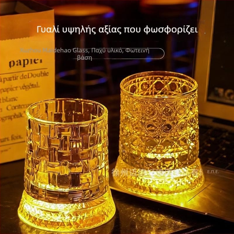 Σετ ποτηριών ουίσκι με περιστροφή – Αναβαθμισμένο, πολυτελές για οικιακή χρήση