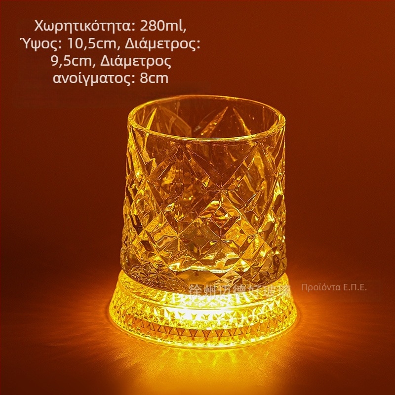 Σετ ποτηριών ουίσκι με περιστροφή – Αναβαθμισμένο, πολυτελές για οικιακή χρήση