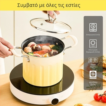 Οικιακή συμπαγής φριτέζα για τεμπουρά και σουβλάκια, με λαβή προστασίας από εγκαύματα και φίλτρο από ανοξείδωτο χάλυβα 304, πολυλειτουργική φριτέζα