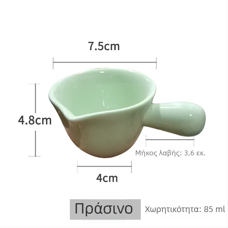 Κεραμικό κύπελλο γιαούρτι με λαβή, χρωματιστή κύπελλο γάλακτος, κύπελλο μαρμελάδας δυτικού στιλ, χρωματιστή κουταλάκι γάλακτος