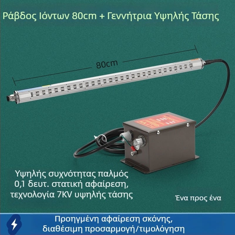 Βιομηχανικός συμπαγής ευφυής υψηλής συχνότητας αντιστατικός εξουδετερωτής με ιονικό ρεύμα αέρα για μηχανές κατασκευής και εκτύπωσης πλαστικών φιλμ τσαντών