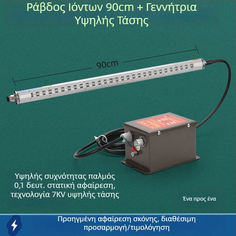 Βιομηχανικός συμπαγής ευφυής υψηλής συχνότητας αντιστατικός εξουδετερωτής με ιονικό ρεύμα αέρα για μηχανές κατασκευής και εκτύπωσης πλαστικών φιλμ τσαντών