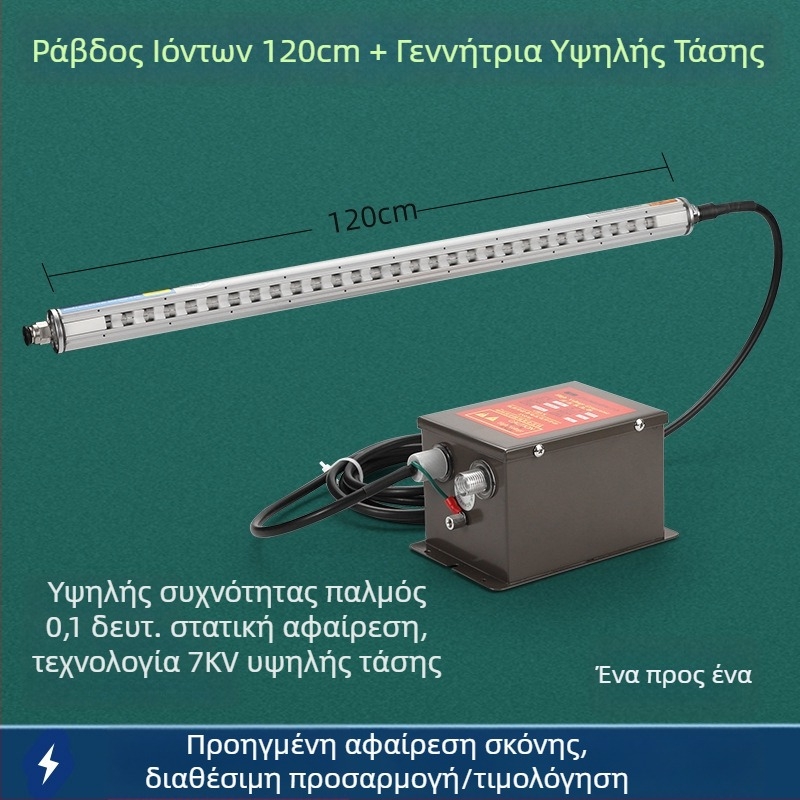 Βιομηχανικός συμπαγής ευφυής υψηλής συχνότητας αντιστατικός εξουδετερωτής με ιονικό ρεύμα αέρα για μηχανές κατασκευής και εκτύπωσης πλαστικών φιλμ τσαντών