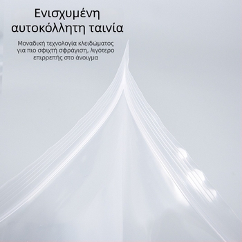 Διαφανή PE σακουλάκια με φερμουάρ για αποθήκευση τροφίμων, αεροστεγή και διατήρηση φρεσκάδας, σε μικρό και μεγάλο μέγεθος, ενισχυμένα