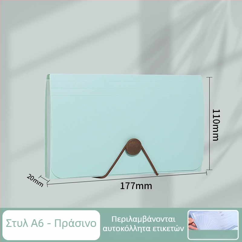 12 διαμερισμάτων επαγγελματικός φάκελος από PP, αδιάβροχος, μεγάλης χωρητικότητας, ακορντεόν φάκελος για B6/A4