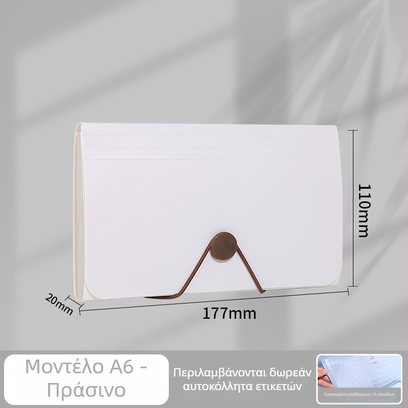 12 διαμερισμάτων επαγγελματικός φάκελος από PP, αδιάβροχος, μεγάλης χωρητικότητας, ακορντεόν φάκελος για B6/A4