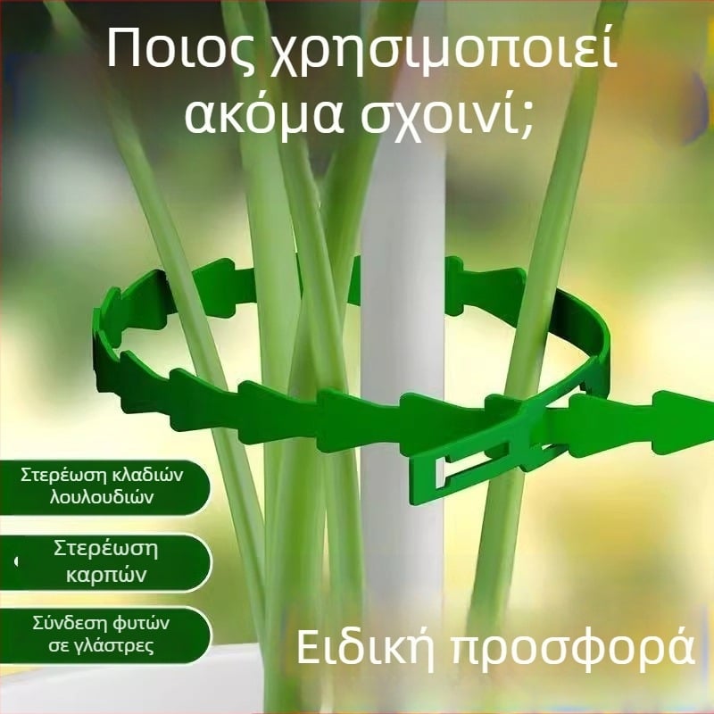 50 τεμ. κηπευτικά νήματα με πλαστικό περίβλημα για δέσιμο αμπελών και δενδρυλλίων, στυλ ψαροκόκαλο