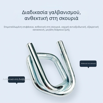 Λωρίδα ινών πολυεστέρα με αγκράφα για συσκευασία, πλάτος 16/19/25/32 χιλιοστά, βρόχος αγκράφας