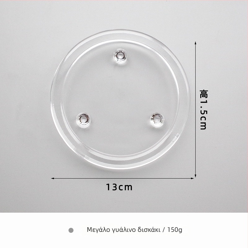 Αρωματικό κερί DIY σε γυάλινο δίσκο με διαφανή κυκλική βάση, δημιουργικά χειροποίητα καλούπια κεριών σε στήλες και διακοσμητικά στοιχεία