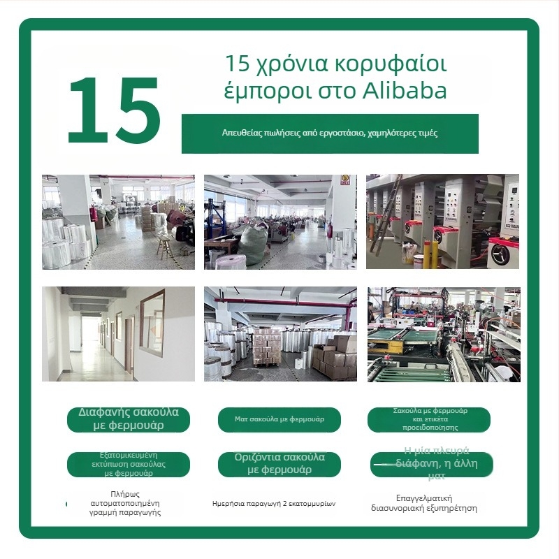 50×60 εκ. Επιπλέον-παχιά διαφανής CPE EVA ματ τσάντα με φερμουάρ για συσκευασία ρούχων