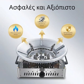 Οικολογικός καυστήρας τύπου κασετής για εξωτερική χρήση, ασφαλής και επαγγελματικού επιπέδου, φορητός