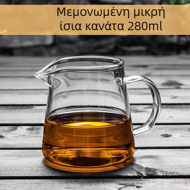 Τσαγιέρα από γυαλί με παχύτερο θερμοανθεκτικό τοίχωμα, ενσωματωμένο φίλτρο τσαγιού και μικρό διαχωριστικό πράσινου μανταρινιού για Gongfu τσάι