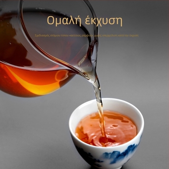 Σετ τσαγιού από γυάλινο κύπελλο με παχύτερο θερμοανθεκτικό τοίχωμα, διαχωριστής και φίλτρο, διαφανές για οικιακή χρήση