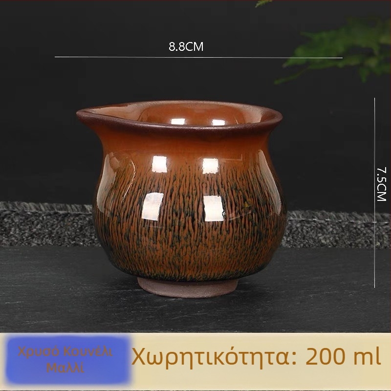 Χειροποίητο κύπελλο τσαγιού με καπάκι και βάση, μεταλλικό σώμα, μπλε μυθικό πλάσμα και φλοράλ μοτίβο, αξεσουάρ τελετής τσαγιού