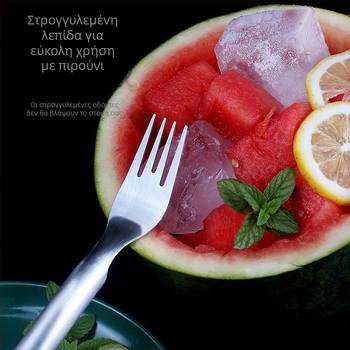 Ανοξείδωτος κόφτης καρπουζιού με δύο κεφάλια και διαχωριστής φρούτων, πολυλειτουργικός κόπτης