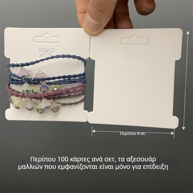 Κάρτες φιόγκων για DIY αξεσουάρ μαλλιών - περίπου 100 φύλλα σε διαφορετικά μεγέθη