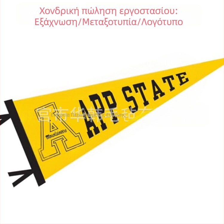 Πολύχρωμα τρίγωνα φελτ σημαίες για εξωτερική διακόσμηση κατασκήνωσης, μη υφασμένο ύφασμα, μέγεθος 20x45 εκ., χωρίς ράβδο σημαίας, διαθέσιμη ψηφιακή εκτύπωση λογοτύπου
