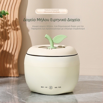 Ηλεκτρικός πολυλειτουργικός κάδος για νουντλς με αντικολλητικό εσωτερικό, χωρητικότητα 1 μερίδας, κεραμική επένδυση, οικιακή χρήση, 1,8 L, λευκό-πράσινο