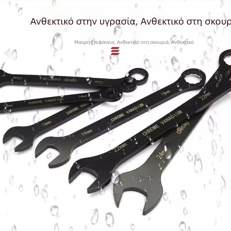 Σετ συνδυασμένων κλειδιών με ανοιχτό άκρο και ράτσετ, 8–24, από χάλυβα υψηλής περιεκτικότητας σε άνθρακα, ανθεκτικό