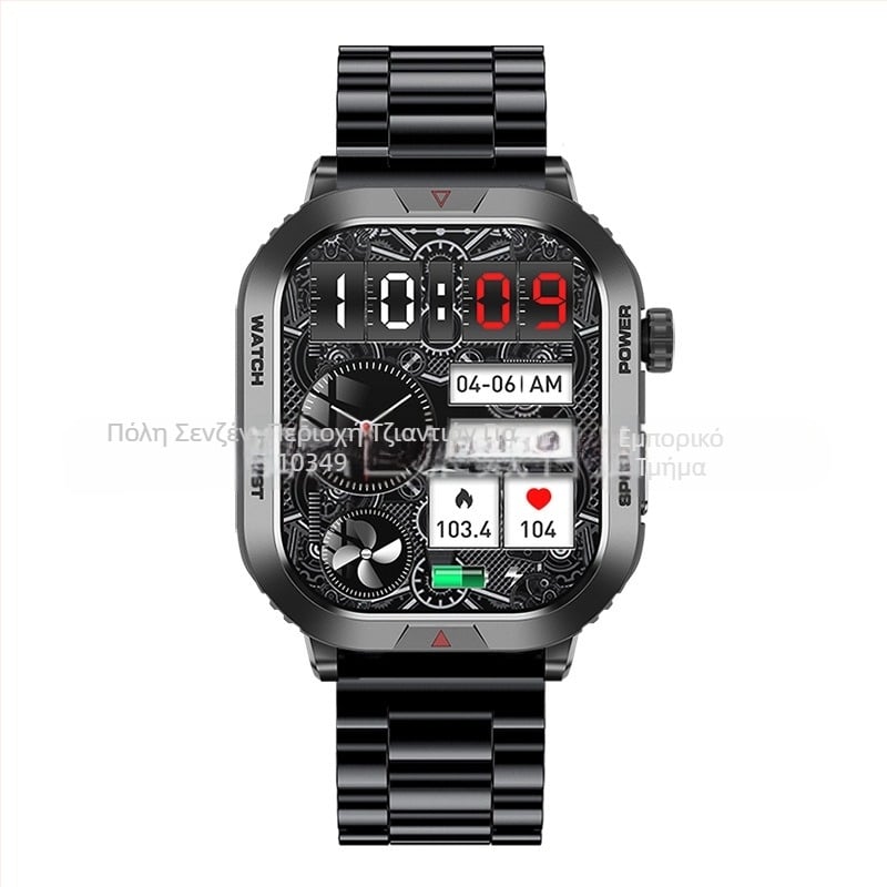 ZW66 Έξυπνο ρολόι με Bluetooth κλήσεις, ειδοποιήσεις, λήψη προσώπου ρολογιού, μέτρηση παλμών, βηματομέτρηση και παρακολούθηση ύπνου