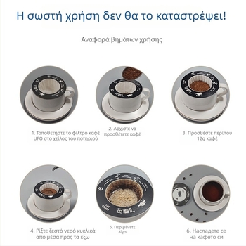 Yan Jie UFO χαρτί φίλτρου καφέ για pour-over και drip καφέ, χαρτί φίλτρου για κόκκους καφέ, UFO drip bag σε κονσέρβα
