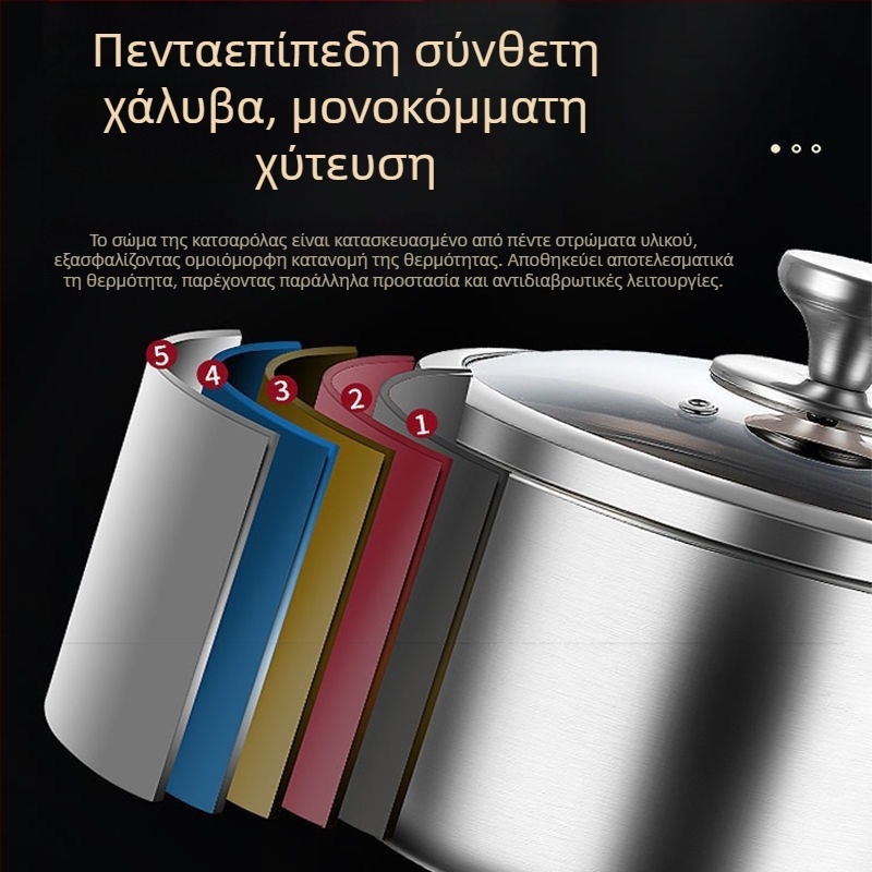 Κατσαρόλα γάλακτος από ανοξείδωτο ατσάλι με παχιά τοιχώματα, για μωρά, πολυλειτουργική κατσαρόλα ατμού και βράσματος, μικρή οικιακή χρήση