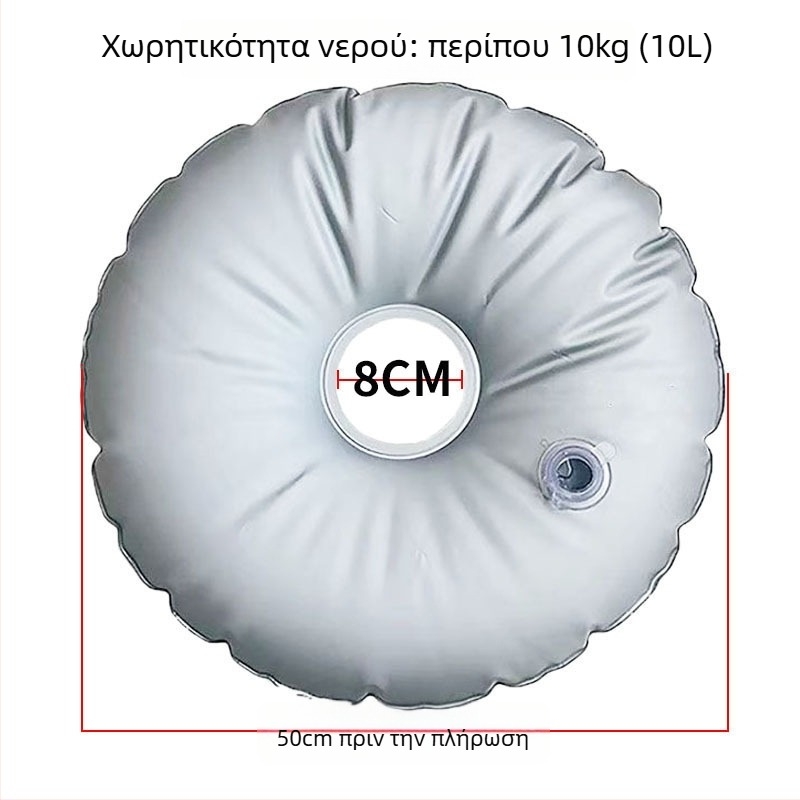 50 cm βαρυτική υδάτινη τσάντα για υπαίθρια χρήση — βάση πλήρωσης νερού για ομπρέλα και κάμπινγκ
