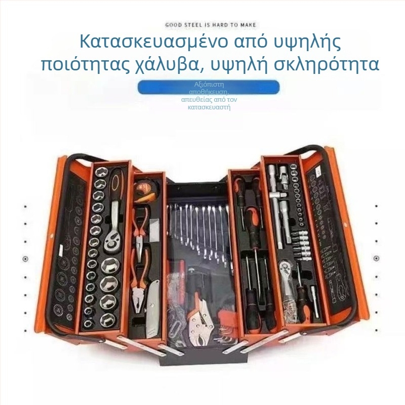 85 τεμάχια τριών επιπέδων πτυσσόμενη εργαλειοθήκη με ratchet wrench για επισκευές αυτοκινήτων – πολυλειτουργικό σετ εργαλείων