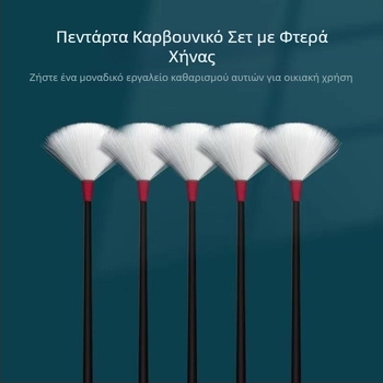Σετ εργαλείων καθαρισμού αυτιών με φτερό χήνας και βαμβακερά μπατονάκια