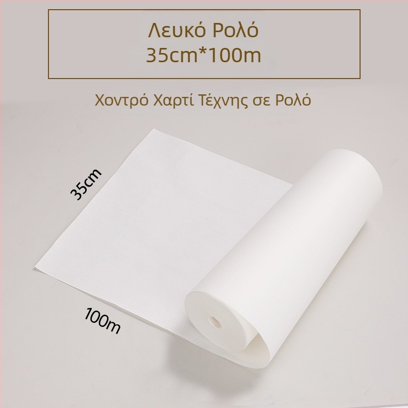 Ρολό μήκους 100 μέτρων για καλλιγραφία και κινεζική ζωγραφική, παχύτερο κενό χαρτί για εξάσκηση