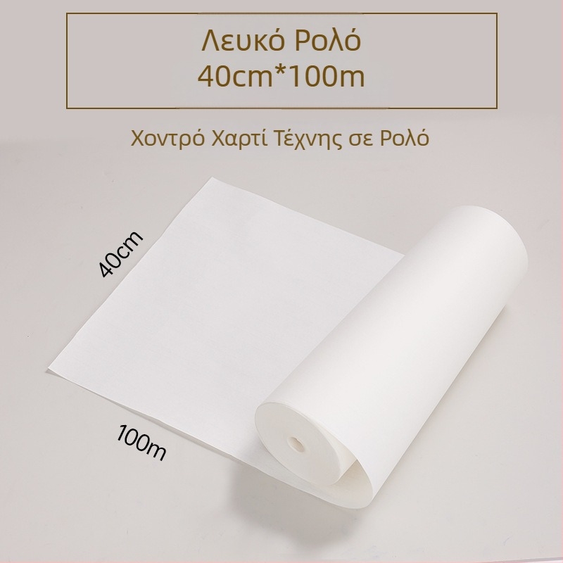 Ρολό μήκους 100 μέτρων για καλλιγραφία και κινεζική ζωγραφική, παχύτερο κενό χαρτί για εξάσκηση