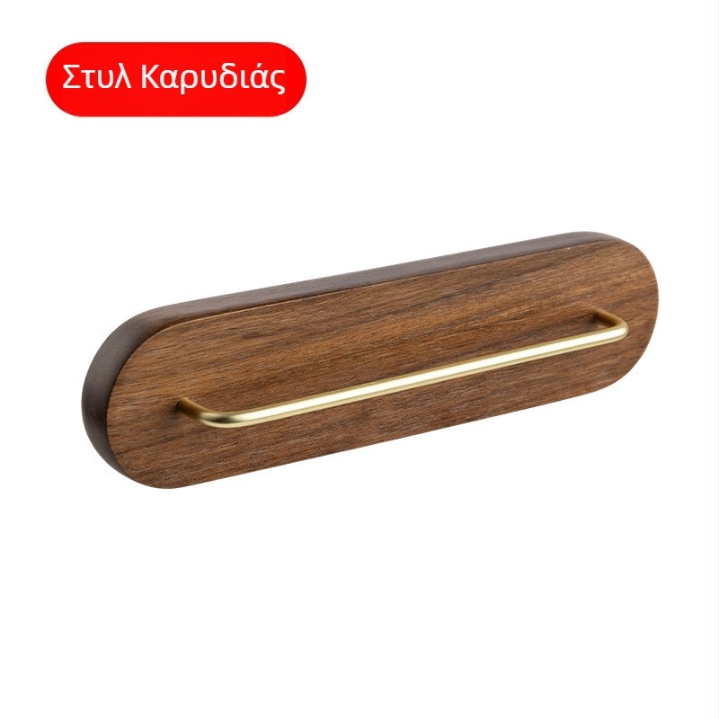 Κρεμαστή βάση τοίχου από καρυδόξυλο για φίλτρο καφέ – μινιμαλιστικός σχεδιασμός, κωνικού σχήματος