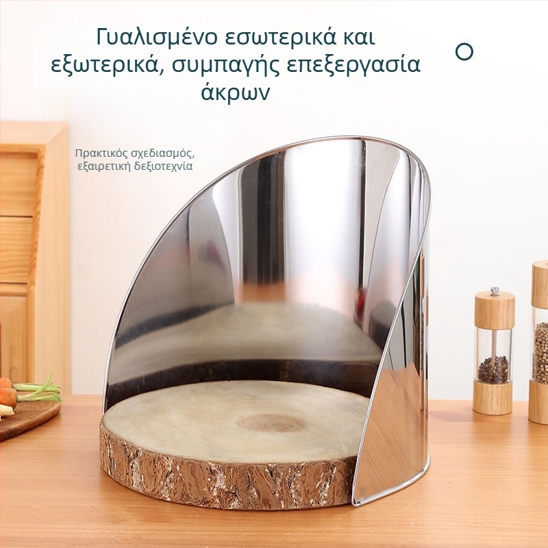 Επιπλέον παχύ περίβλημα από ανοξείδωτο ατσάλι για επιφάνεια κοπής στην κουζίνα, προστασία από πιτσιλίσματα, πολυχρηστική προετοιμασία λαχανικών και κρέατος