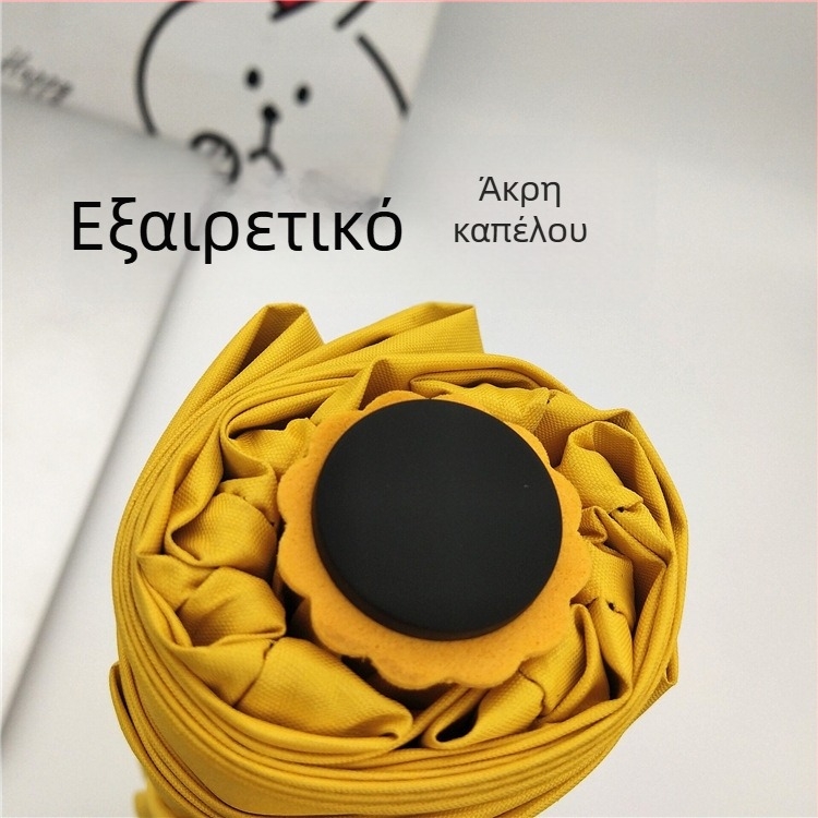 Δημιουργική ομπρέλα με κεφαλή πάπιας, τρίπτυχη ομπρέλα σκίασης, μονόχρωμη, πτυσσόμενη, μαύρη επίστρωση από καουτσούκ, εκτύπωση λογότυπου