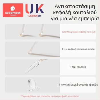 Βρεφικό κουταλάκι αυτιών με φως, ορατό εργαλείο αφαίρεσης κεριού με απαλό άκρο για παιδιά