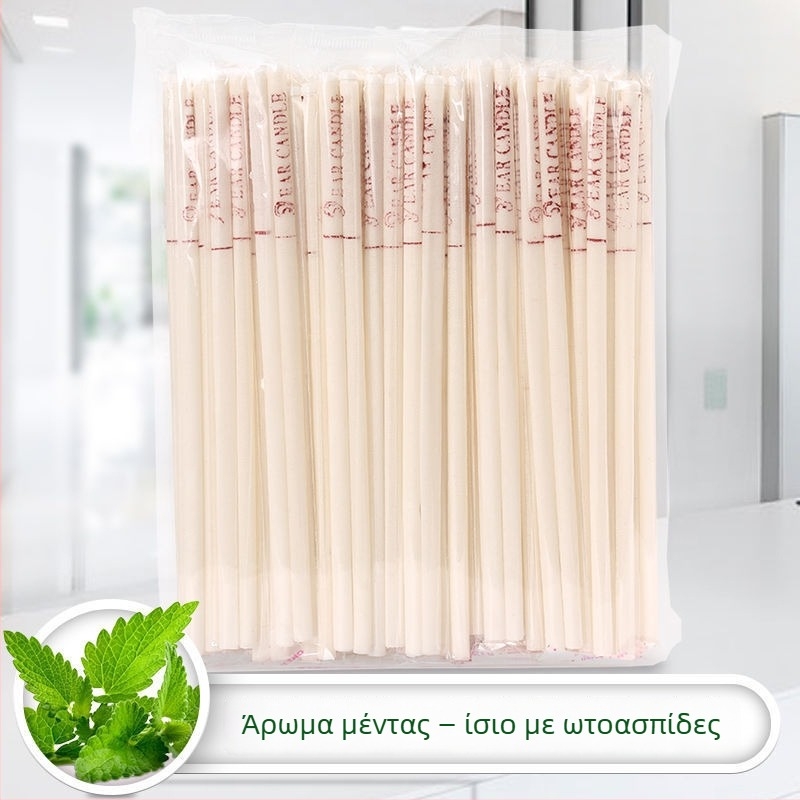 Κεριά αυτιών αρωματοθεραπείας για επαγγελματική θεραπεία αυτιών – παχύ κερί, ευθύς φυτίλι, σετ 100
