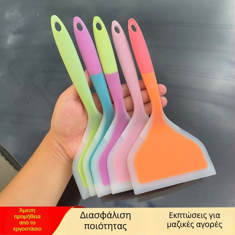 Σιλικονούχα σπάτουλα μαγειρέματος, ανθεκτική σε υψηλές θερμοκρασίες, αντικολλητική για τηγάνισμα και ρολά με αυγά, τροφίμου ποιότητα