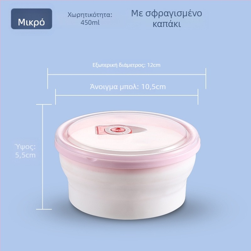 Συρόμενο μπολ από PP και κουτί για γεύμα, κατάλληλο για φούρνο μικροκυμάτων, φορητό υπαίθριο δοχείο φαγητού, χωρητικότητα 800–1000 ml