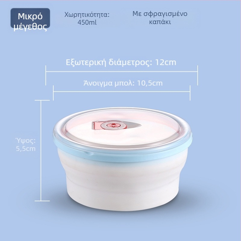 Συρόμενο μπολ από PP και κουτί για γεύμα, κατάλληλο για φούρνο μικροκυμάτων, φορητό υπαίθριο δοχείο φαγητού, χωρητικότητα 800–1000 ml
