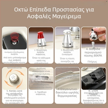 Κατσαρόλα πίεσης αερίου, διπλής χρήσης, κράμα αλουμινίου, κορεατικό στυλ, ανθεκτικό σε έκρηξη