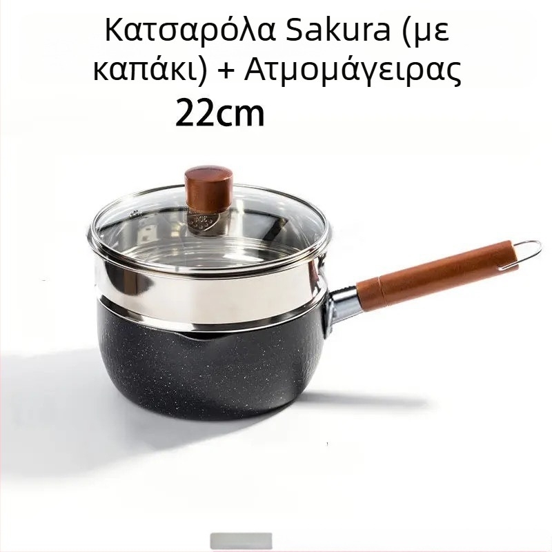 Γιαπωνέζικου στυλ κατσαρόλα γάλακτος με Maifan πέτρα, αντικολλητική, για βρεφική διατροφή, συμβατή με εστίες αερίου και επαγωγής