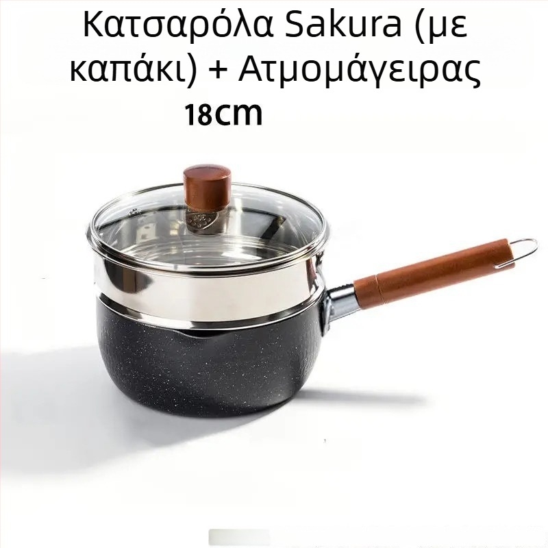 Γιαπωνέζικου στυλ κατσαρόλα γάλακτος με Maifan πέτρα, αντικολλητική, για βρεφική διατροφή, συμβατή με εστίες αερίου και επαγωγής