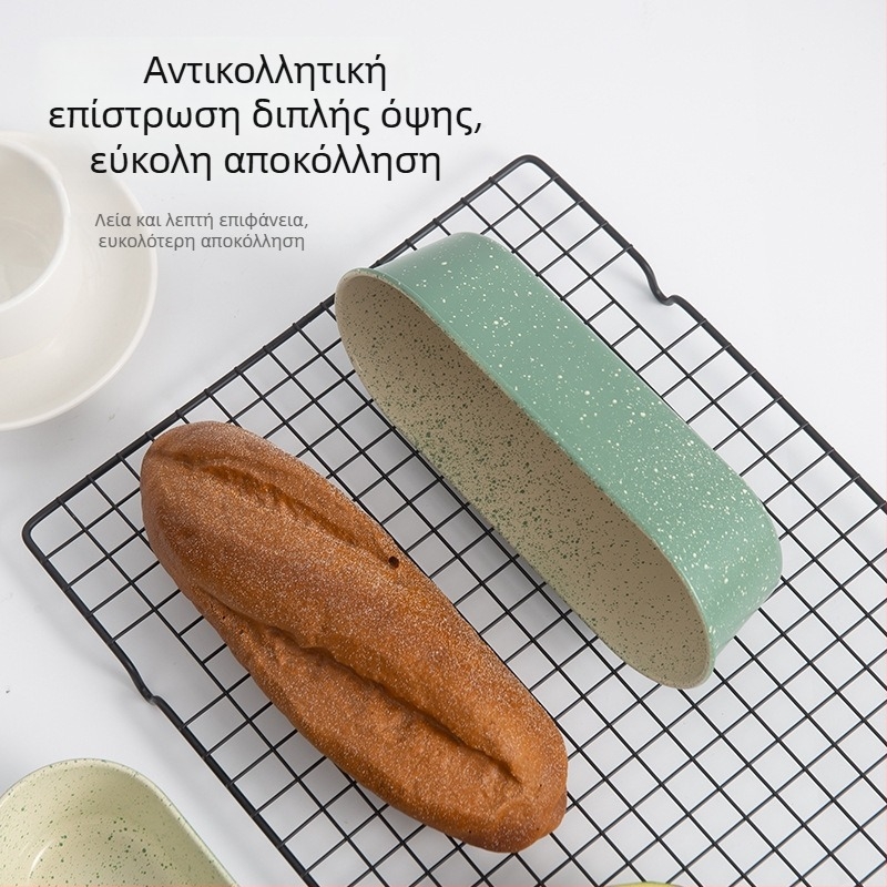 Μορφή τοστ από ανθρακούχο ατσάλι, μακριά, για ψωμί και κέικ