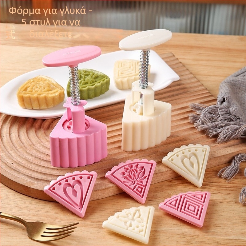 Μορφή Mooncake με σχέδιο λουλουδιών για Mid-Autumn, πάστα φασολιών μάνγκ, χειροπατητό εργαλείο οικιακής ζαχαροπλαστικής
