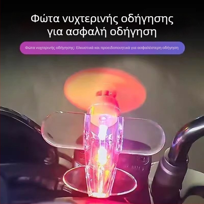 Φωτεινό LED μίνι αεροπλάνο για εσωτερικό αυτοκινήτου με αιολική ενέργεια